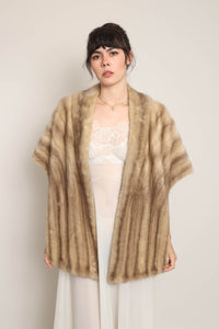 50s Honey Blonde Mink Fur Stole