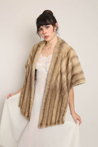 50s Honey Blonde Mink Fur Stole