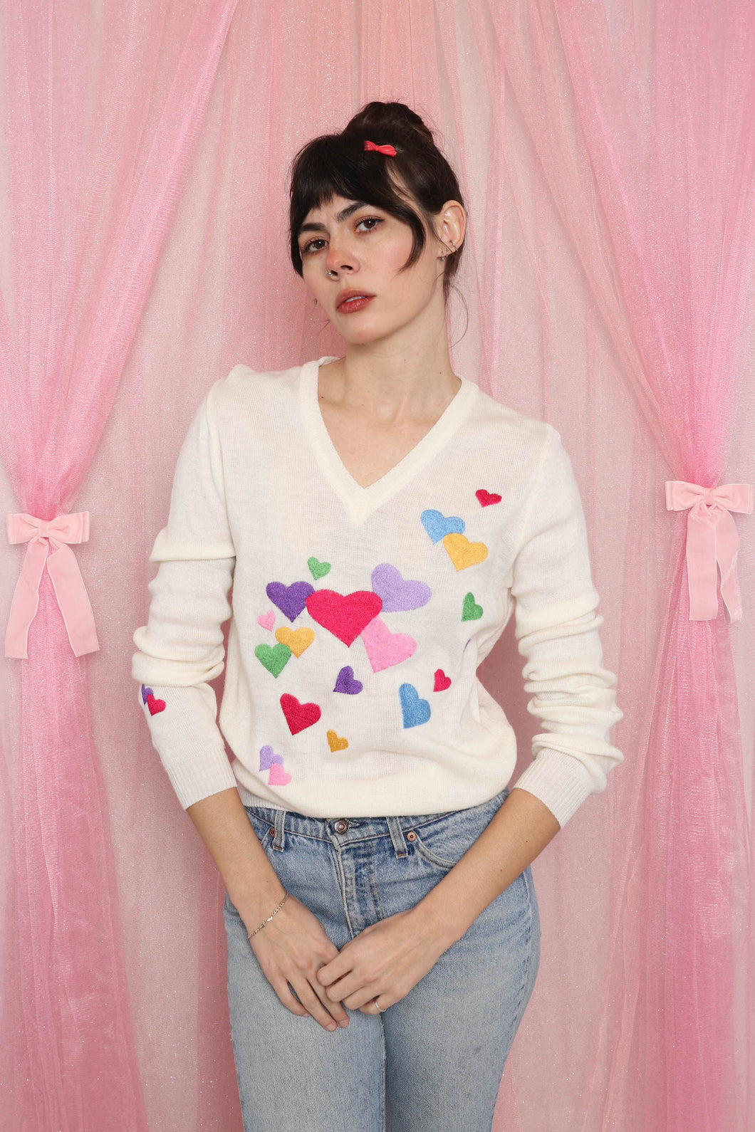 ❤️ 80s Stitched Heart Sweater