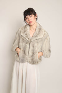 50s Natural Blue Mink Fur Stole