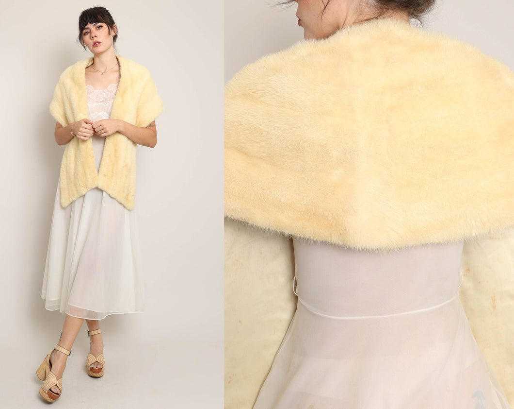 50s Blonde Mink Fur Stole