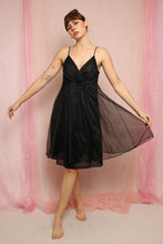 ❤️ 70s Black Babydoll Nightgown