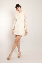 70s Flutter Lace Mini Dress