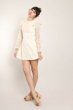 70s Flutter Lace Mini Dress