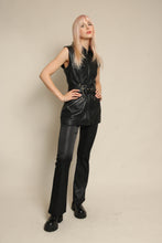 Y2K Z. Cavaricci Black Glitter Low Rise Flares
