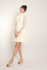 60s Lace Sleeve Mini Dress