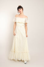 70s Off The Shoulder Lace Dress