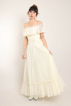 70s Off The Shoulder Lace Dress