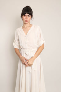 80s Gauze Chiffon Dress