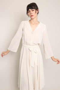 80s Gauze Chiffon Dress