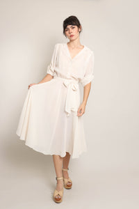 80s Gauze Chiffon Dress