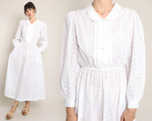 70s Eyelet Lace Dress