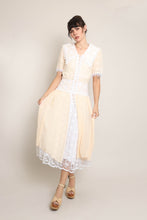 80s Silk Chiffon Edwardian Dress