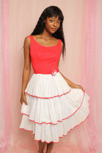 ❤️ 60s Red Rose Dress