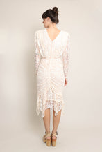 80s Ruched Lace Dress