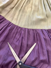 50s Color Block Gauze Cotton Skirt
