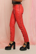 ❤️ 80s Leatherette Lace Up Pants