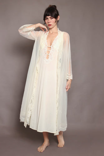 70s Chiffon Peignoir