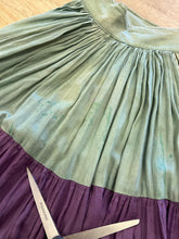 50s Color Block Gauze Cotton Skirt