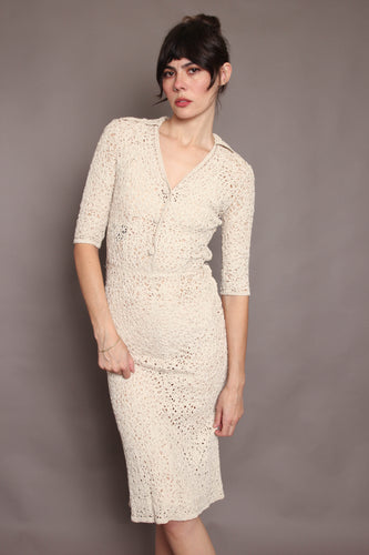 40s Ribbon Knit Dress