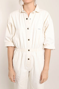 80s Cotton Denim Jumpsuit