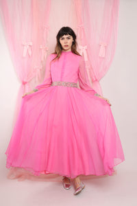 ❤️ 60s Emma Domb Chiffon Dress