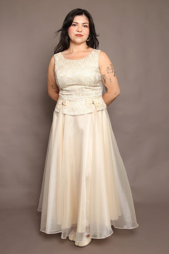 90s Organza Dress With Sash