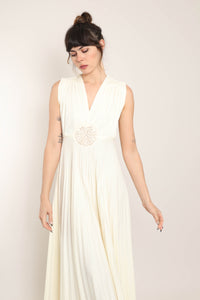 70s Pleated Grecian Dress