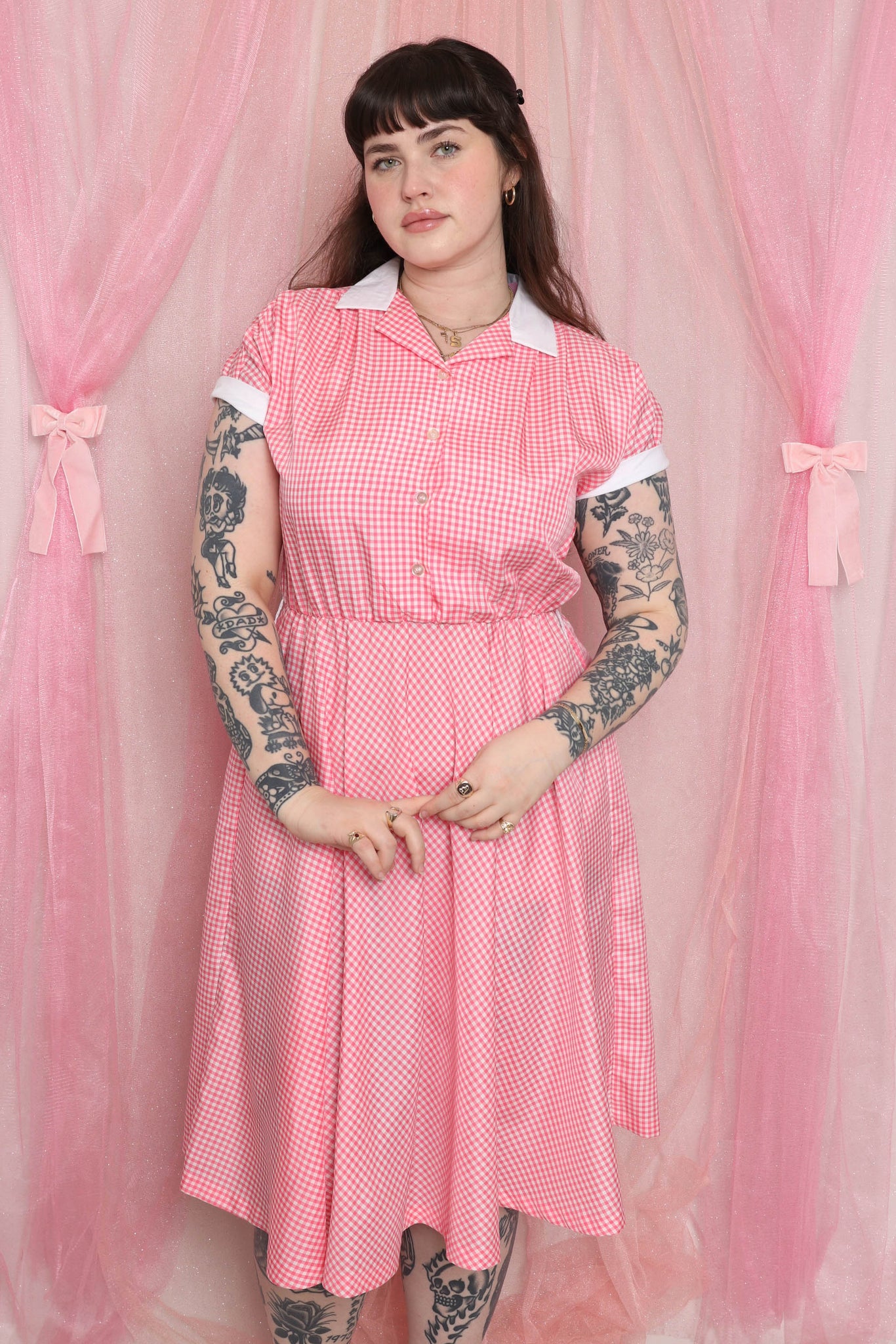 pink 80s dress VINTG Formal Dress/80s Light Pink Bridesmaid Dress/summery Wedding Dress/modest Short Sleeve Ruffled Top Long Formal Dress/prom 80s Hot Pink Strapless Party