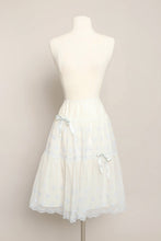 70s Blue Eyelet Lace Petticoat