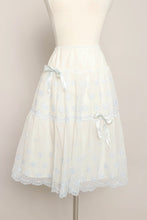 70s Blue Eyelet Lace Petticoat