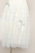 70s Blue Eyelet Lace Petticoat