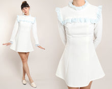 70s Something Blue Mini Dress