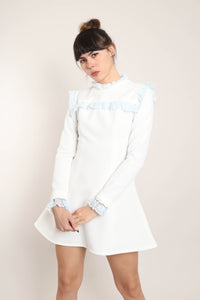 70s Something Blue Mini Dress