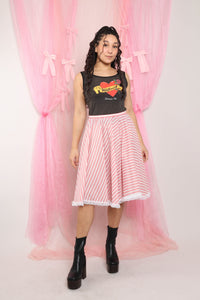 ❤️ 80s Pink Striped Skirt