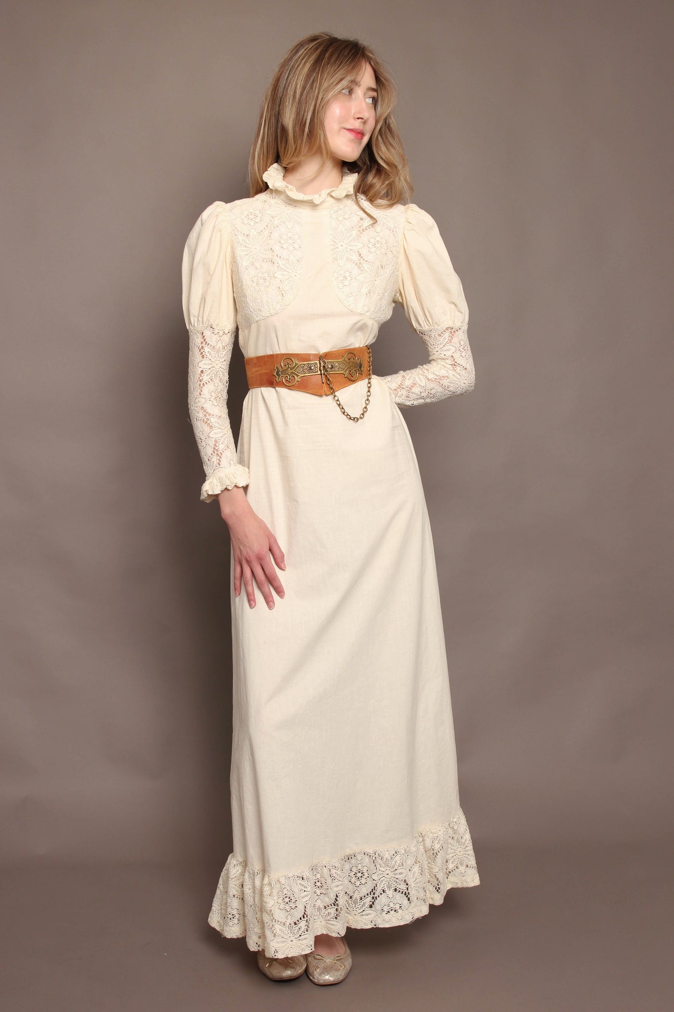 70s Juliet Sleeve Crochet Dress 70s Juliet Sleeve Crochet Dress