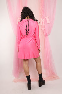❤️ 60s Pink Turtleneck Dress
