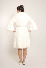 60s Snowy Rabbit Fur Coat