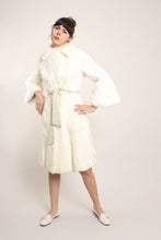 60s Snowy Rabbit Fur Coat