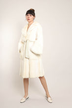 60s Snowy Rabbit Fur Coat