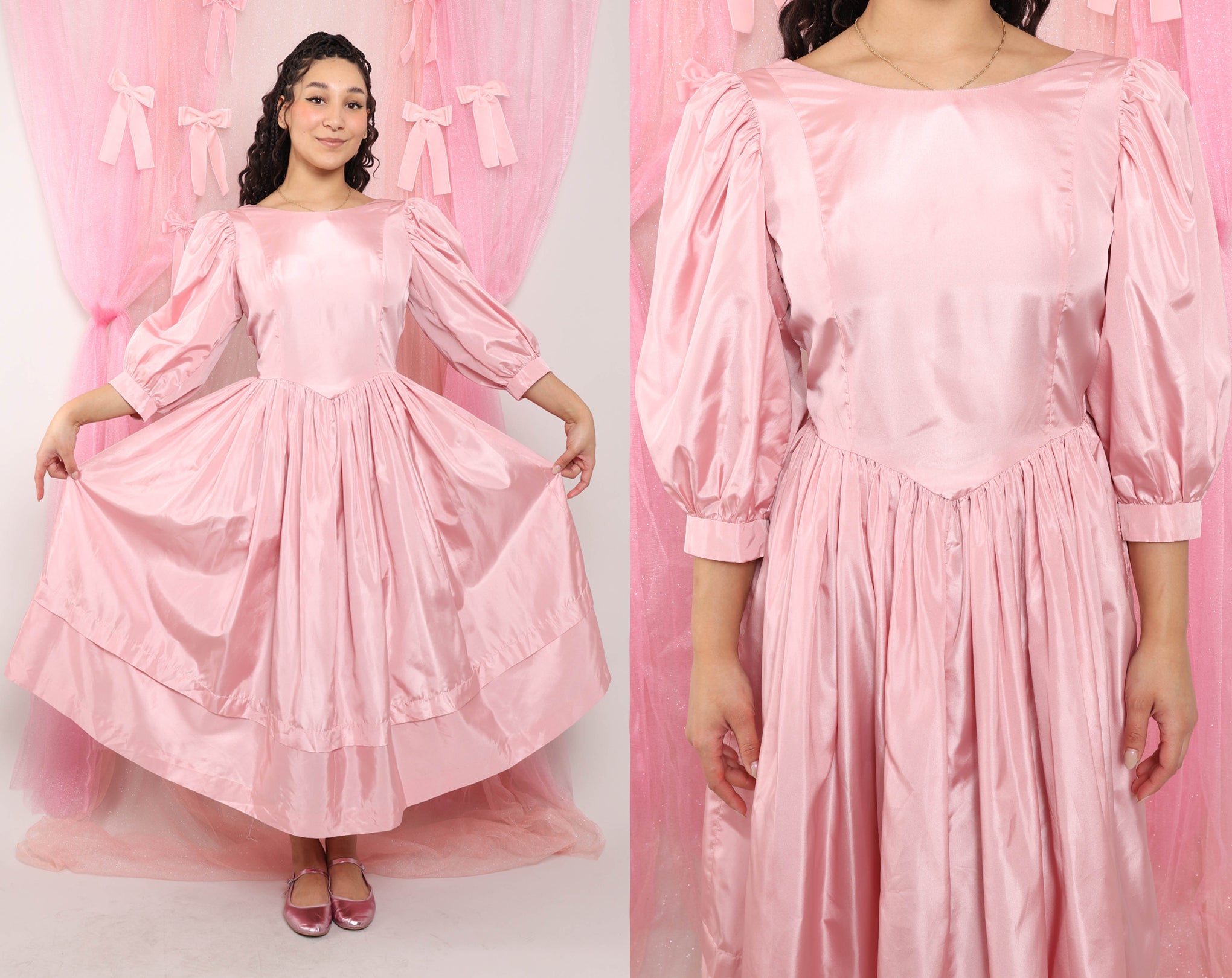 Poofy 80s Taffeta Bridesmaid Dresses