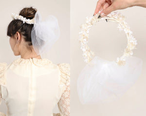70s Flower Crown Veil