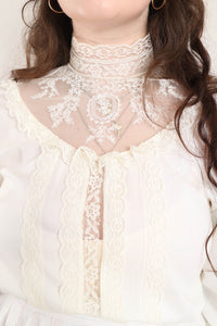 70s Victorian Lace Shirt