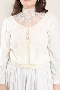 70s Victorian Lace Shirt