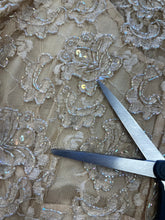 80s Lace Bishop Sleeve Mermaid Dress