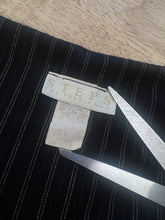 1990s Black Pinstriped Mini Dress