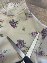 70s Purple Floral Prairie Dress