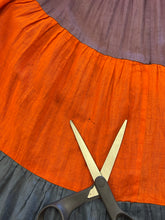 50s Color Block Gauze Cotton Skirt