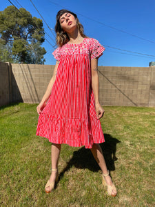 70s Striped Trapeze Dress