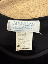 80s Gunne Sax By Jessica McClintock Black Velvet & Taffeta Dress